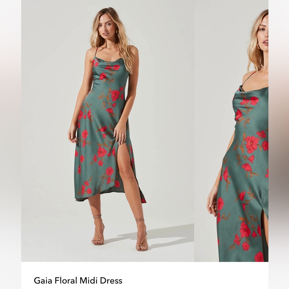 ASTR the Label Gaia Floral Midi Dress